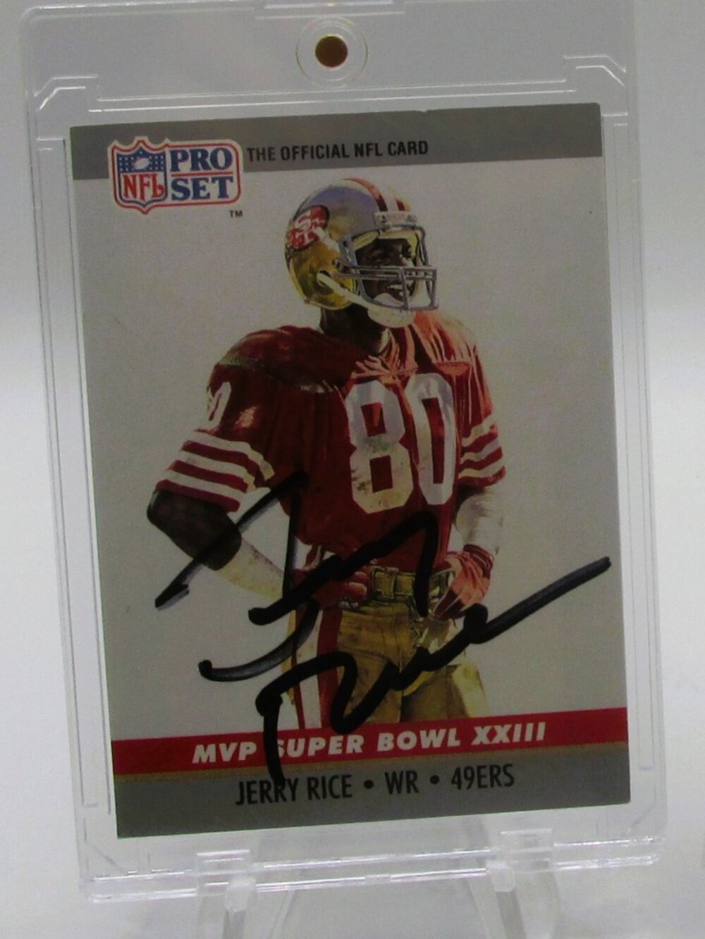 Jerry Rice Signed Card With COA (PC484947) (49ers)